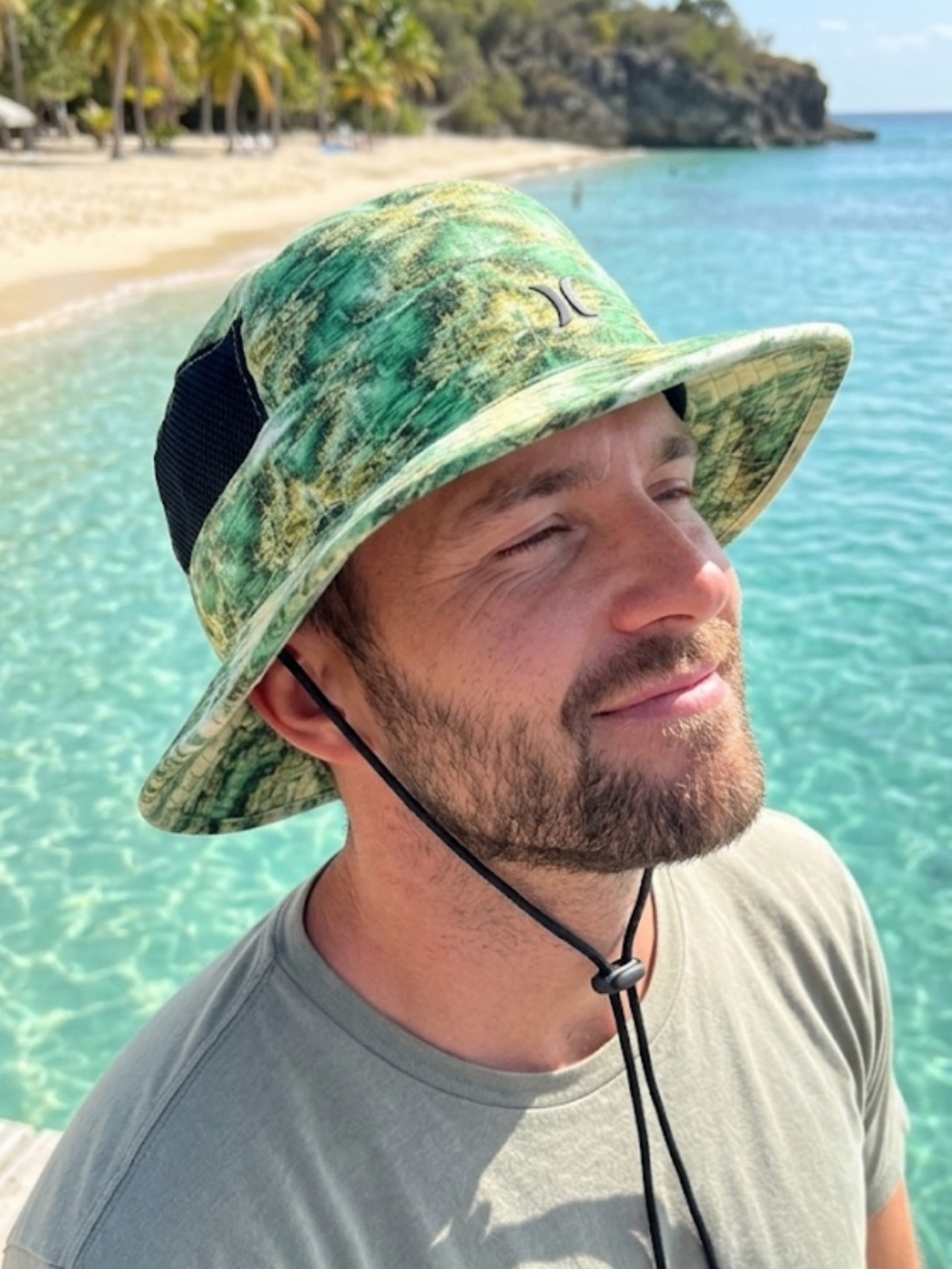Hurley Unisex Boonie Bucket Retro Style Hat Wide Brim Hurley Sun Hat